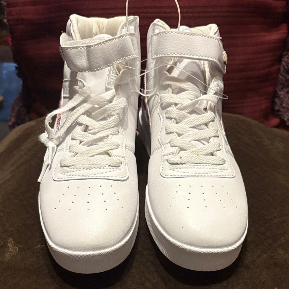 Fila Kids White High-Top Sneakers
